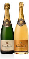 Coffret Cadeau Champagne Bauget-Jouette : 1 bouteille de Champagne Bauget-Jouette Carte Blanche 75 cl + 1 bouteille de Champagne Bauget-Jouette Grande Réserve
