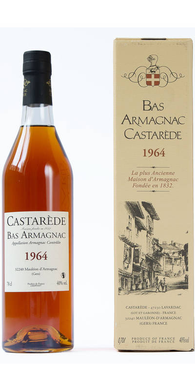 Armagnac Castarede 1964 * avec étui et avec cire